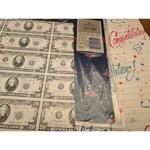 Lot of vintage wrapping paper for graduation